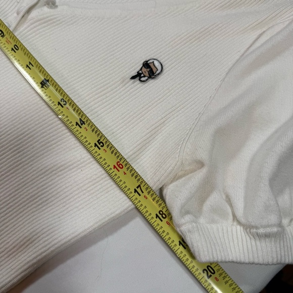 Karl Lagerfeld Cream Short Sleeve Tee - Picture 8 of 10